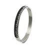Picture of Black White Crystal Bangle Stainless Steel
