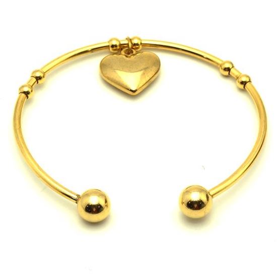 Picture of Charm Heart Bangle Stainless Steel