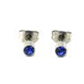 Picture of Stud Earrings Stainless Steel Blue Crystal