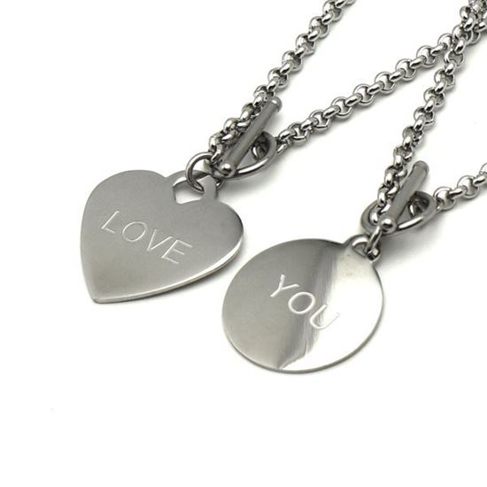 Picture of Engraved LOVE/YOU  Necklace Stainless Steel 