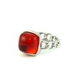 Picture of Red Stone Ring Stainless Steel Gold