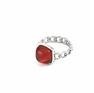 Picture of Red Stone Ring Stainless Steel Gold