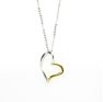 Picture of Silver/Gold Heart Necklace Stainless Steel