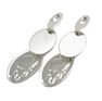 Picture of Dangling Two Ovals Stainless Steel Earrings