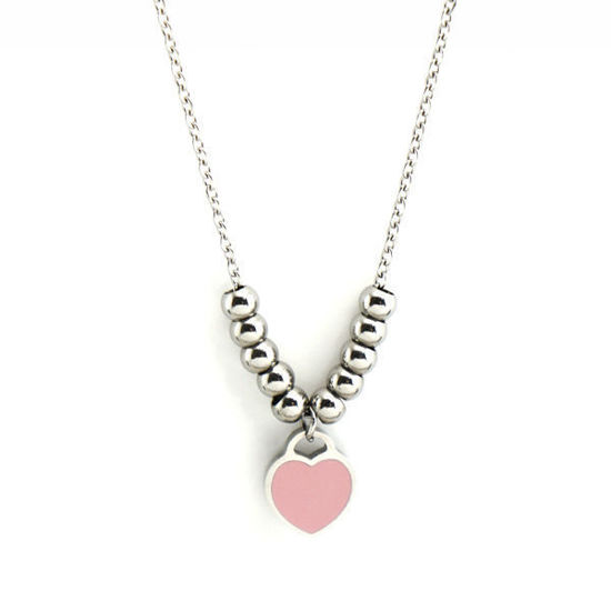 Picture of Heart Enamel Stainless Steel  Necklace
