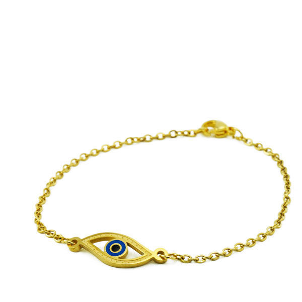 Picture of Bracelet Evil Eye Stainless Steel Gold Platted