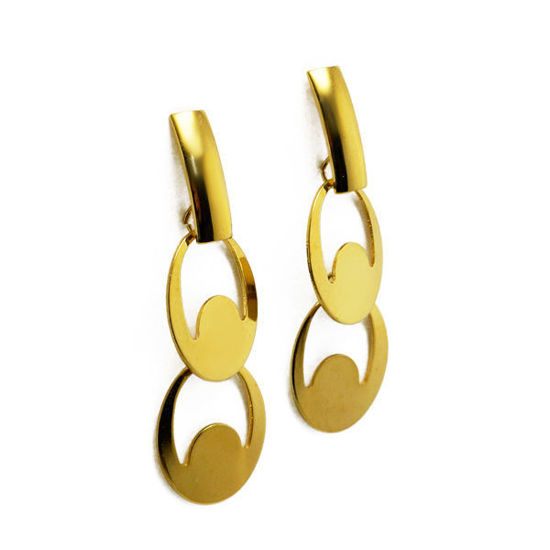 Picture of Oval Dangling Earrings Stainless Steel