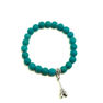 Picture of Handmade Blue Howlite Beads Bracelet With Charm