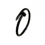 Picture of Nail Bangle Bracelet Black Ceramic Stainless Steel