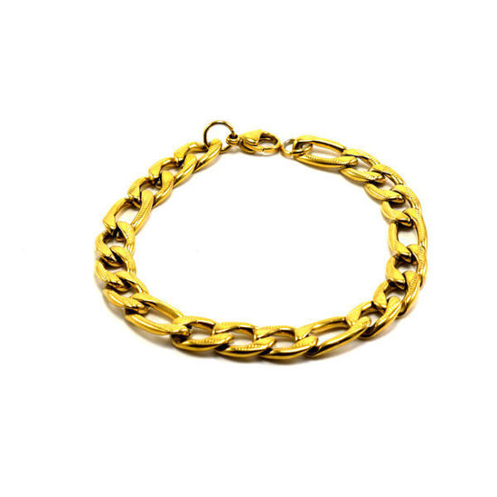 Picture of Men Figaro Chain Bracelet Stainless Steel
