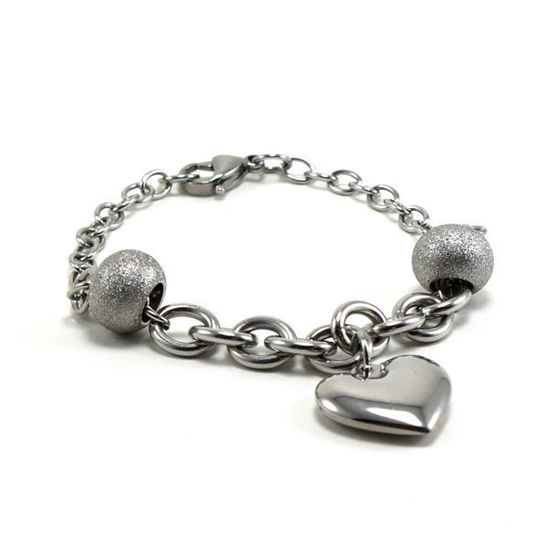 Picture of Heart Charm Bracelet Stainless Steel
