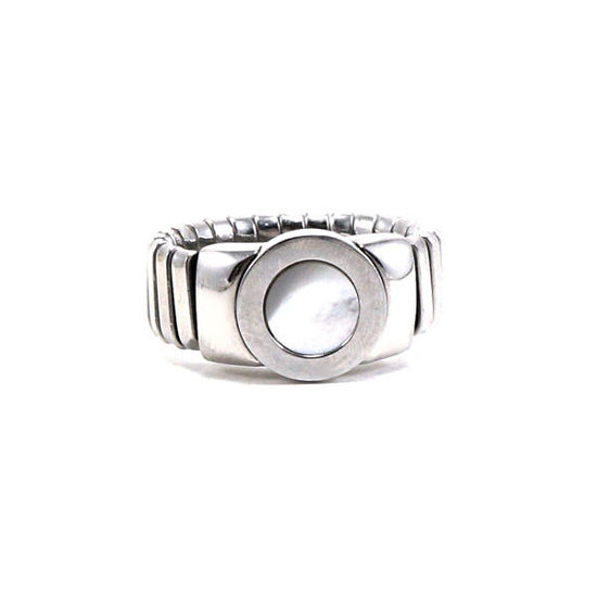Picture of Mother Pearl Ring Stainless Steel High Polished