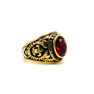Picture of Men Red Stone Stainless Steel Gold Plating