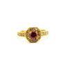 Picture of Red Stone Stainless Steel Gold Plating Ring