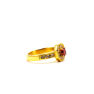 Picture of Red Stone Stainless Steel Gold Plating Ring
