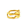 Picture of Stainless Steel Gold Platin Waves Ring
