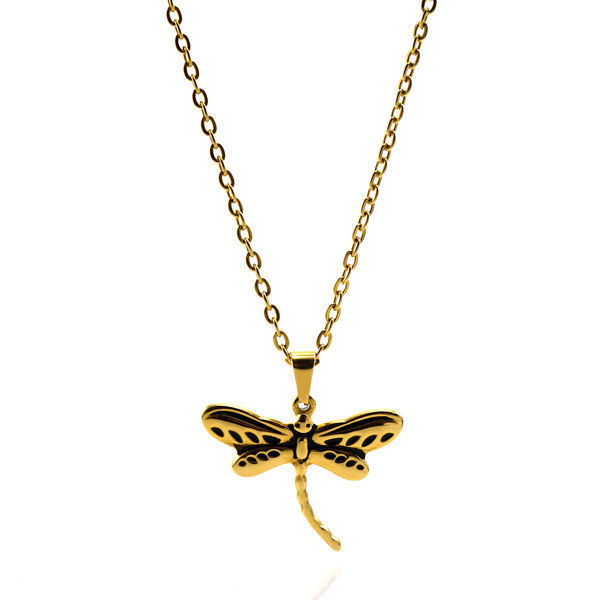 Picture of Dragonfly Necklace Stainless Steel Gold Plating