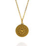 Picture of ANFLO Gold Coin Heart Necklace Stainless Steel 
