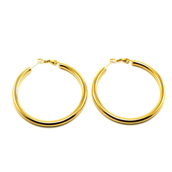Picture of Hoop Earrings Gold Stainless Steel