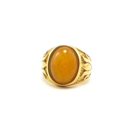 Picture of Yellow Stone Ring Stainless Steel