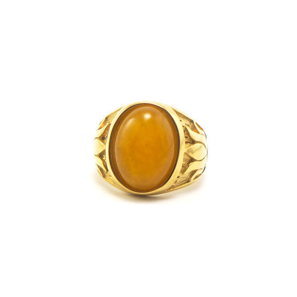 Picture of Yellow Stone Ring Stainless Steel