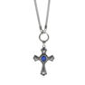 Picture of Crucifix Blue Crystal Necklace Stainless Steel