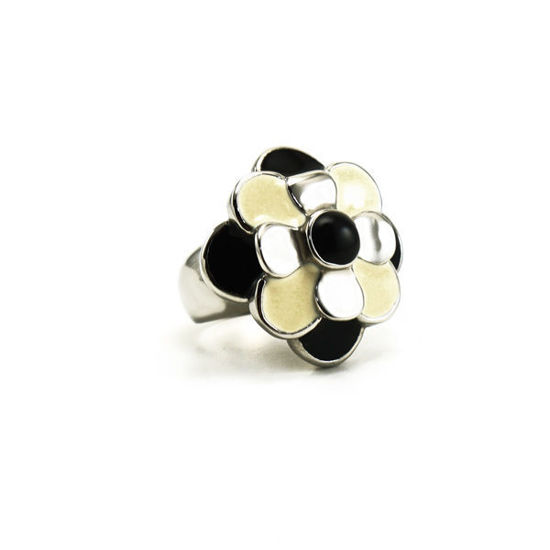 Picture of Flower Ring Stainless Steel Enamel High Polished