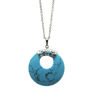 Picture of Semi Precious Turquoise Stone Necklace Stainless Steel