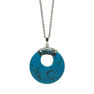 Picture of Semi Precious Turquoise Stone Necklace Stainless Steel
