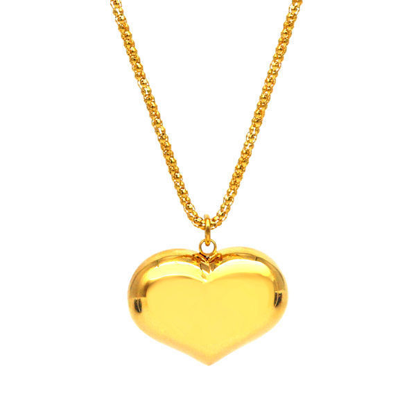 Picture of Heart Necklace Stainless Steel Gold Plating
